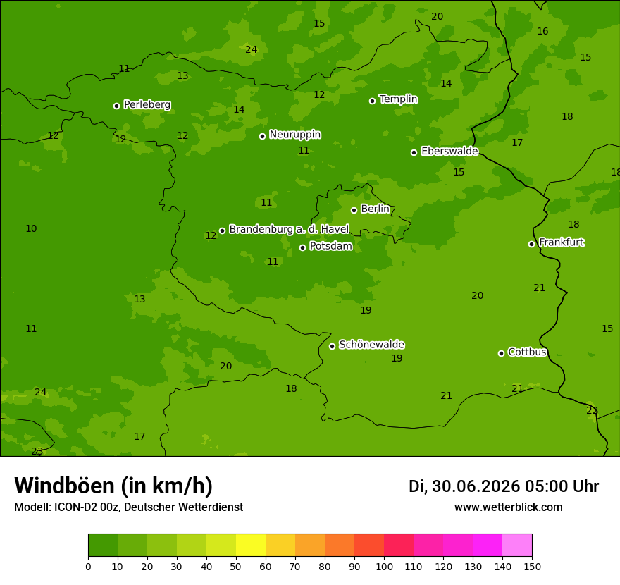 Maximale Windböen