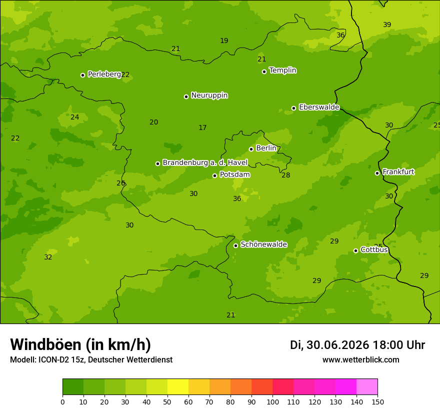 Maximale Windböen