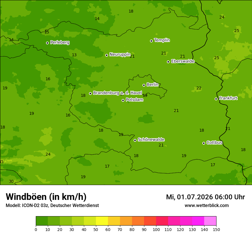 Maximale Windböen
