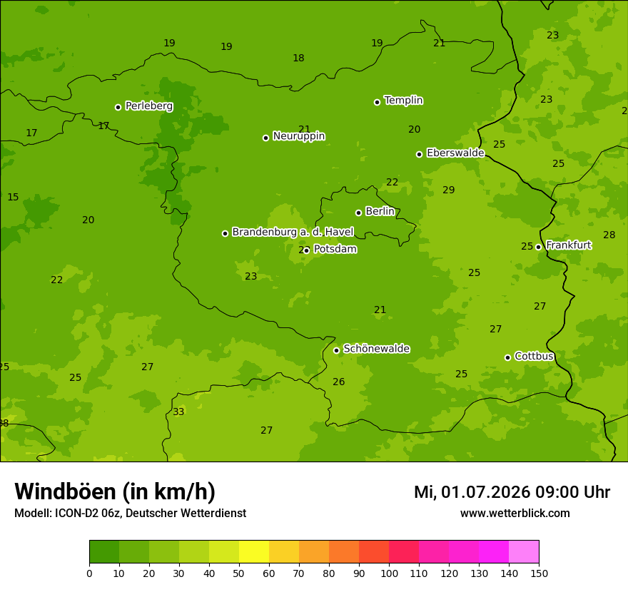Maximale Windböen