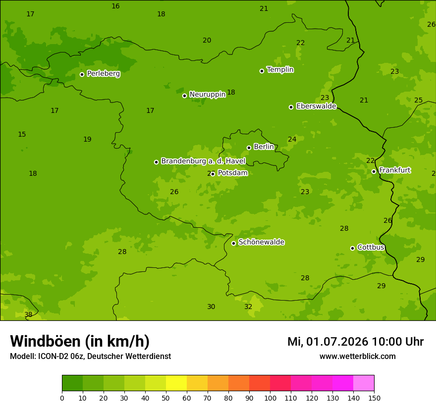 Maximale Windböen