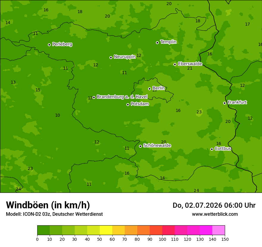 Maximale Windböen