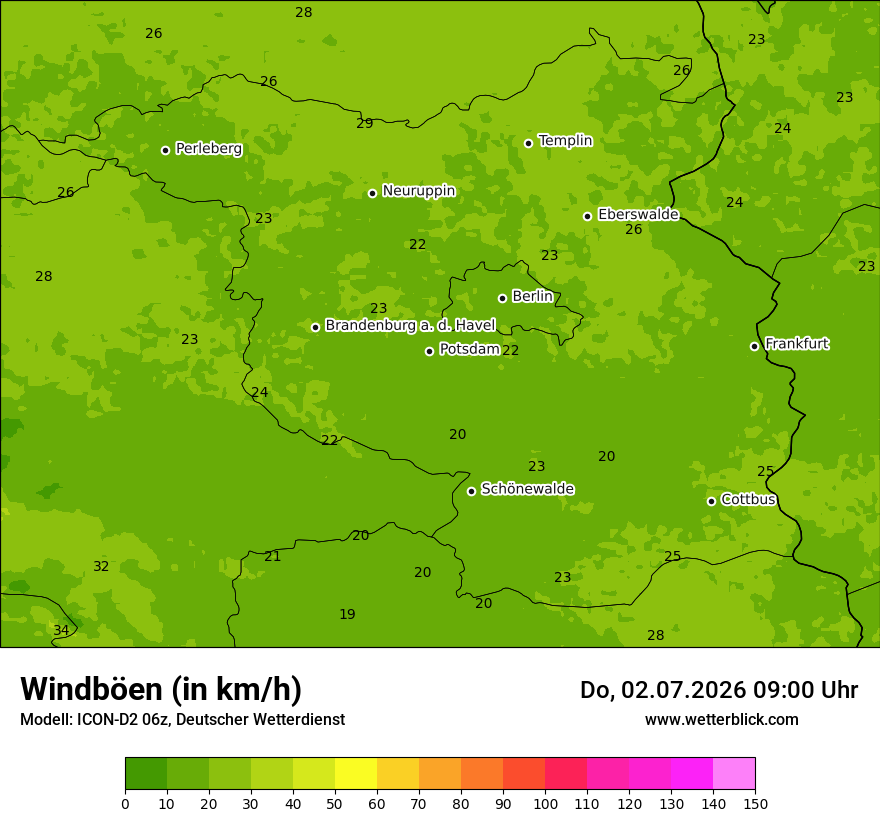 Maximale Windböen