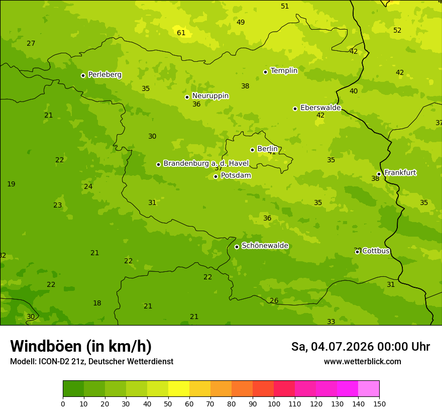 Maximale Windböen