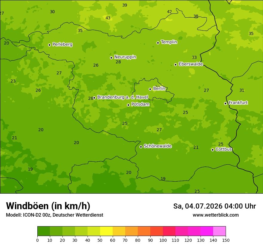 Maximale Windböen
