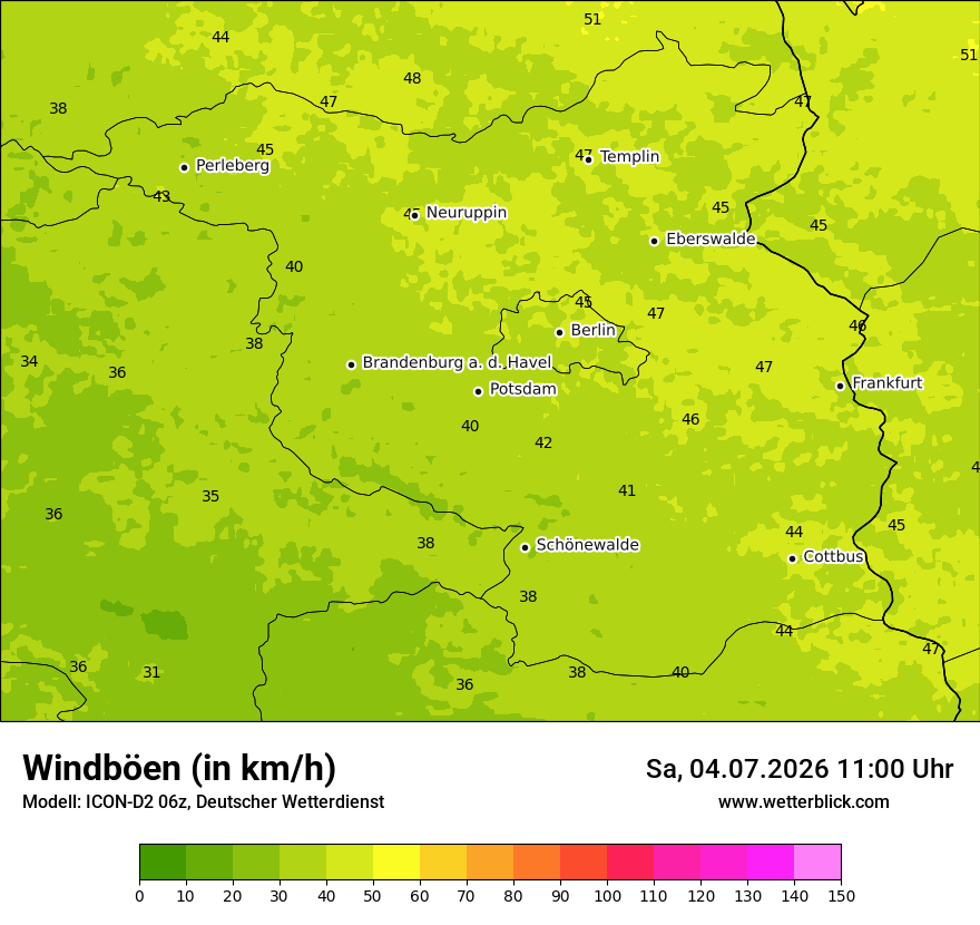 Maximale Windböen