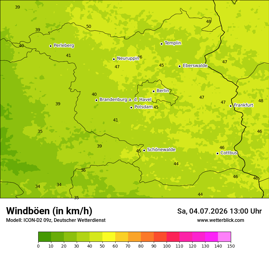 Maximale Windböen