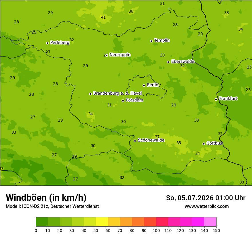 Maximale Windböen