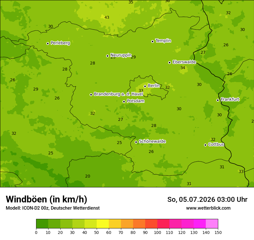 Maximale Windböen