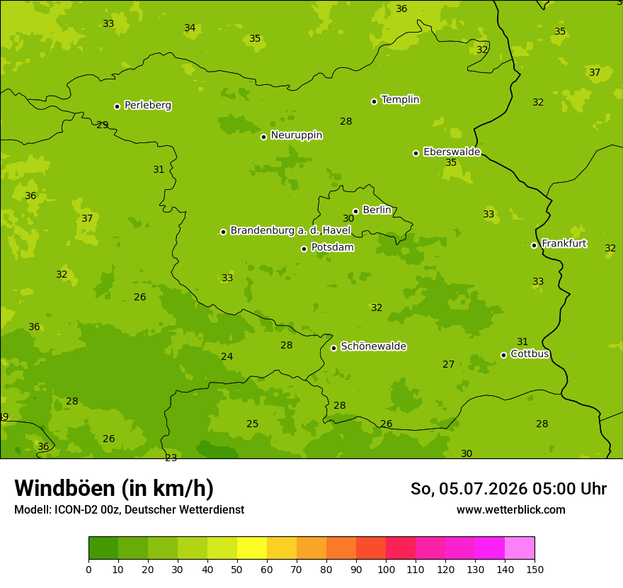 Maximale Windböen