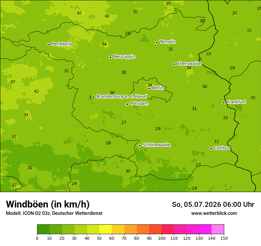 Maximale Windböen