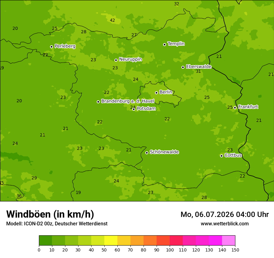 Maximale Windböen