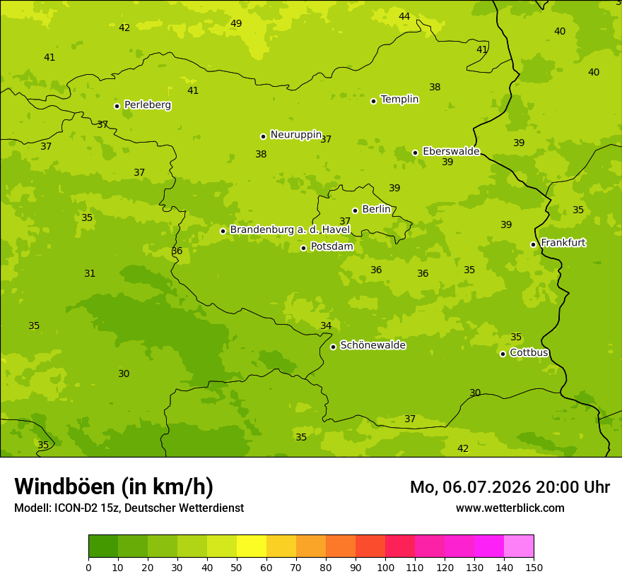 Maximale Windböen