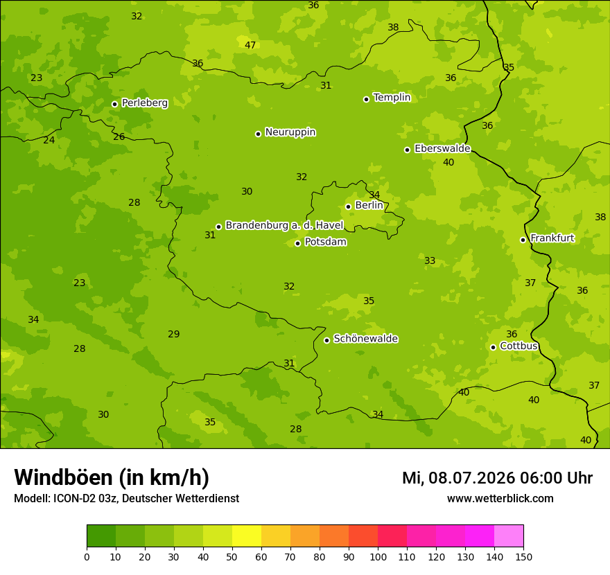Maximale Windböen