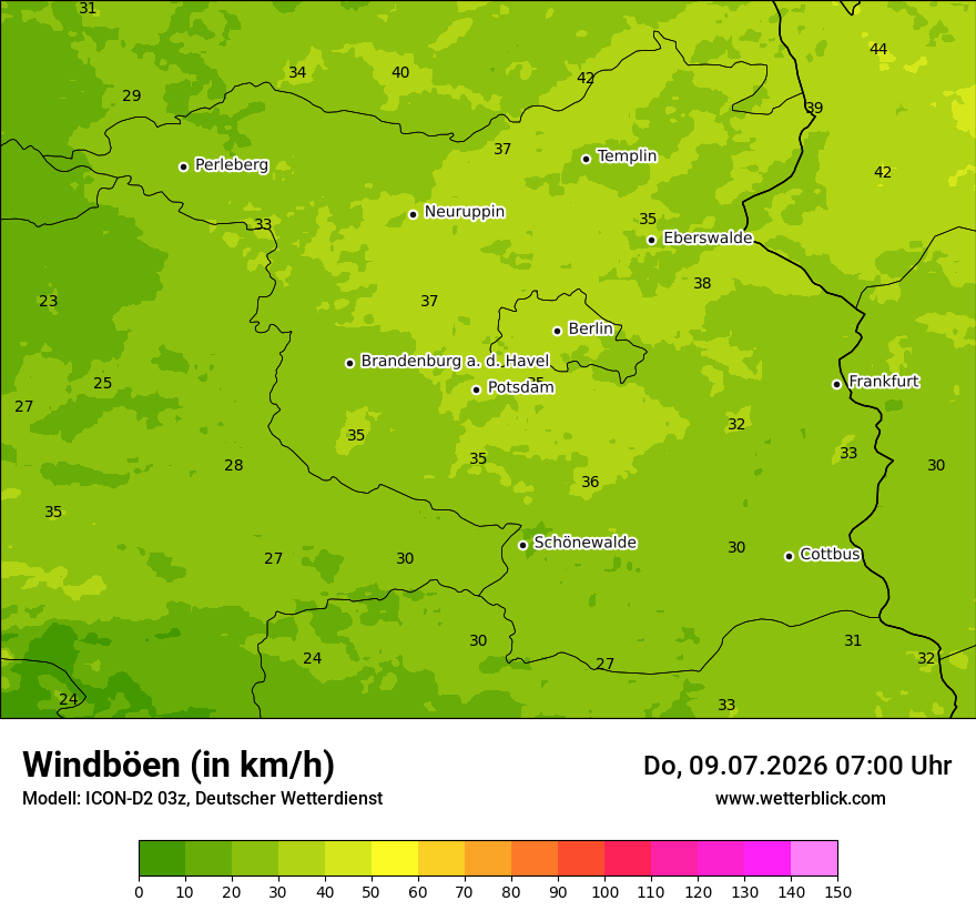 Maximale Windböen