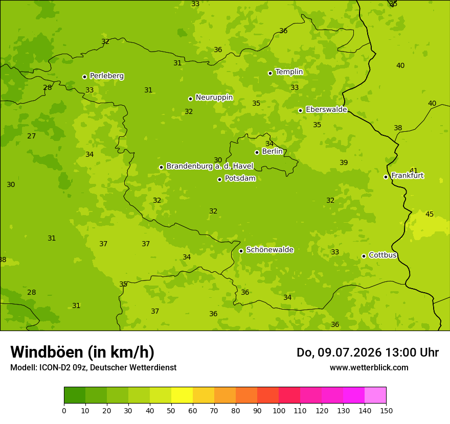 Maximale Windböen