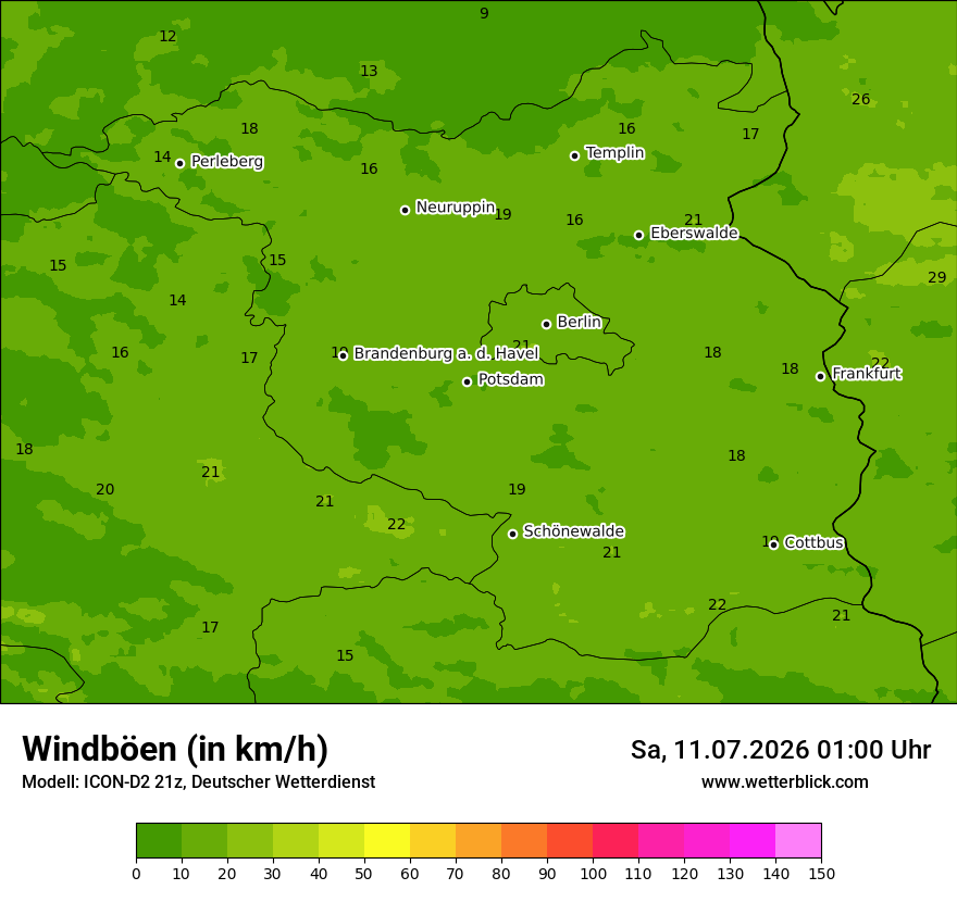 Maximale Windböen