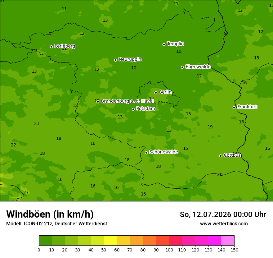 Maximale Windböen
