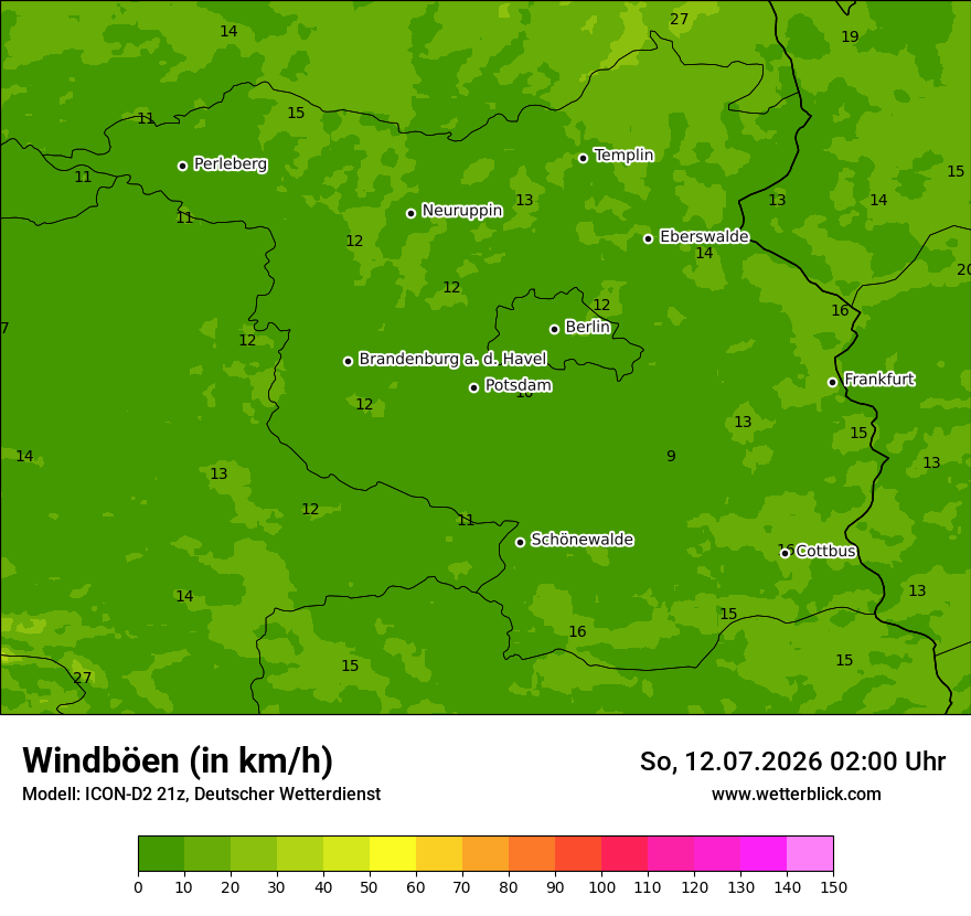 Maximale Windböen