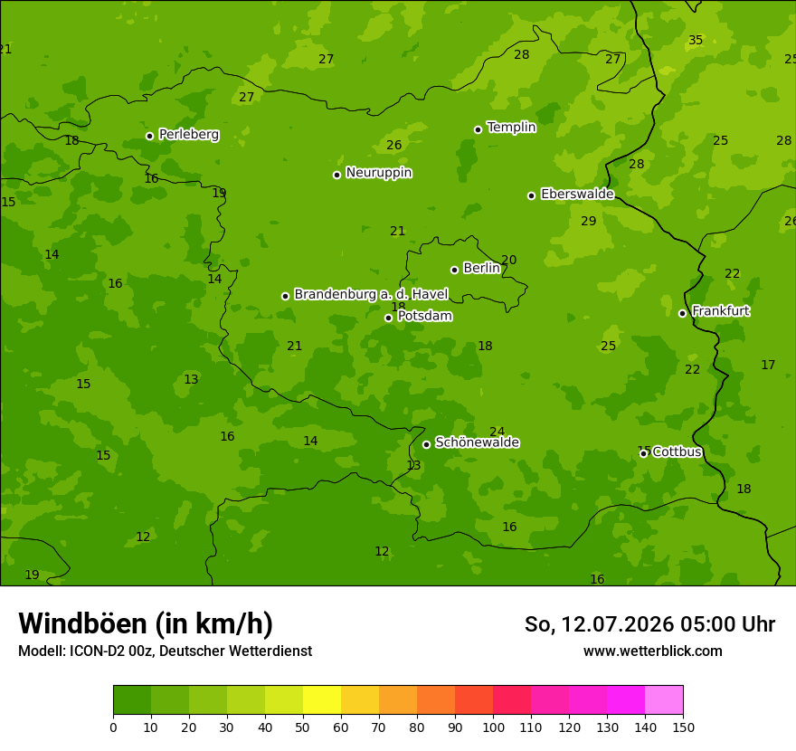 Maximale Windböen