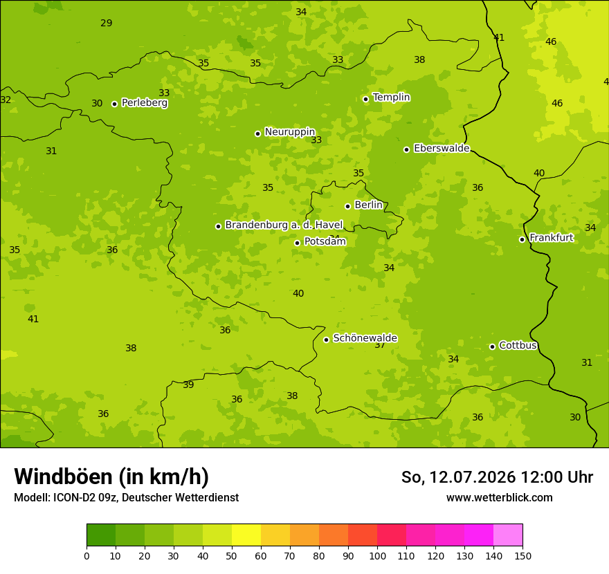 Maximale Windböen