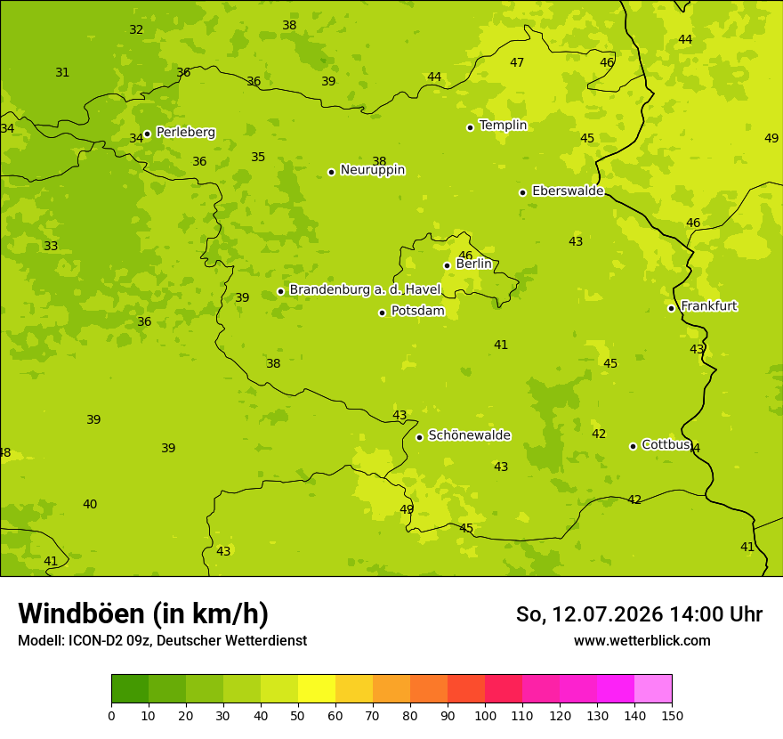 Maximale Windböen