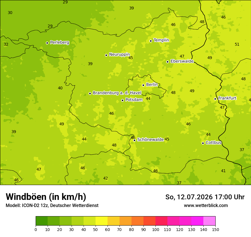 Maximale Windböen