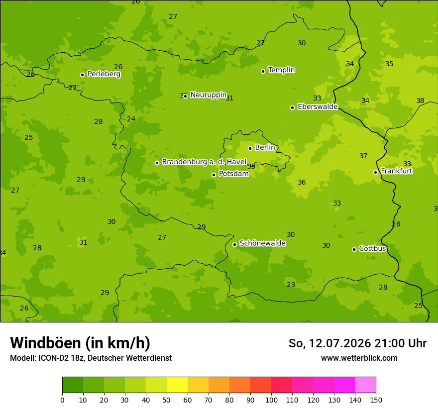 Maximale Windböen