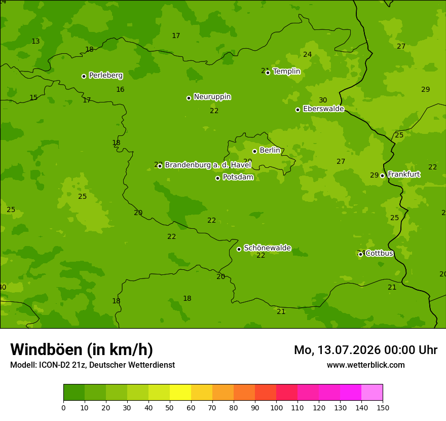 Maximale Windböen