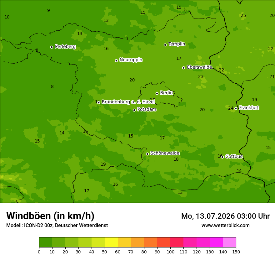 Maximale Windböen