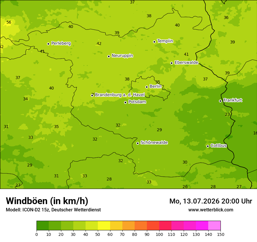 Maximale Windböen
