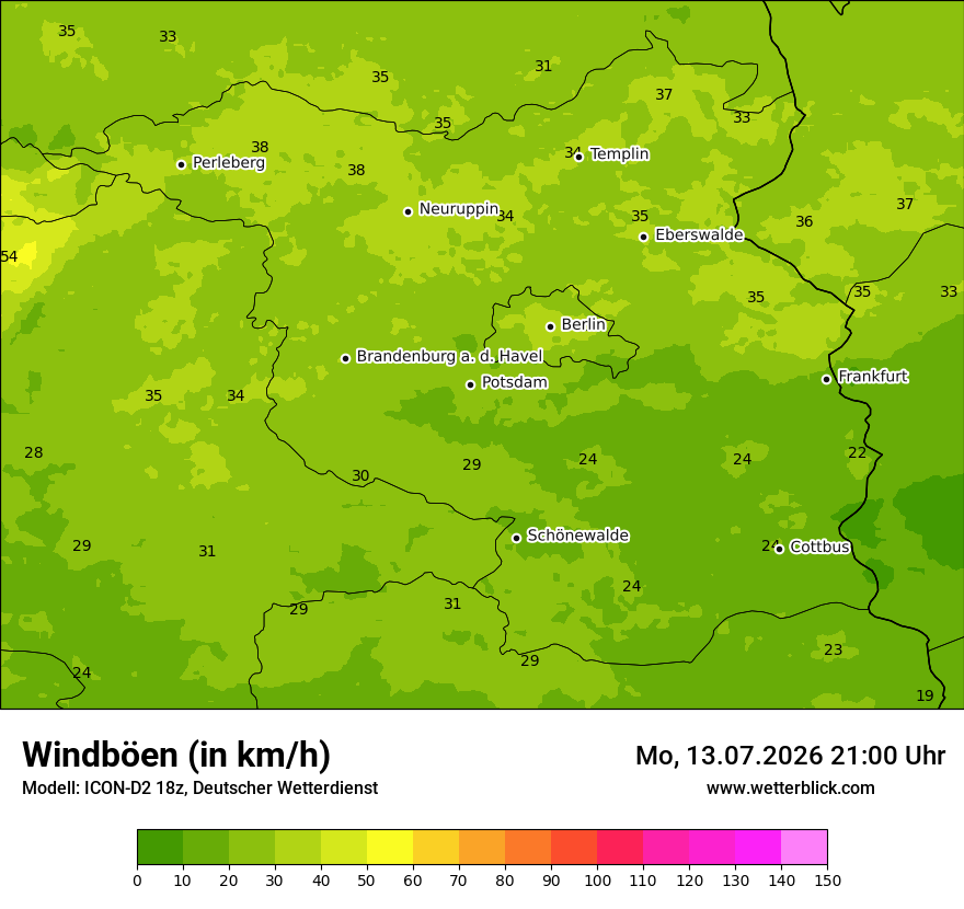 Maximale Windböen