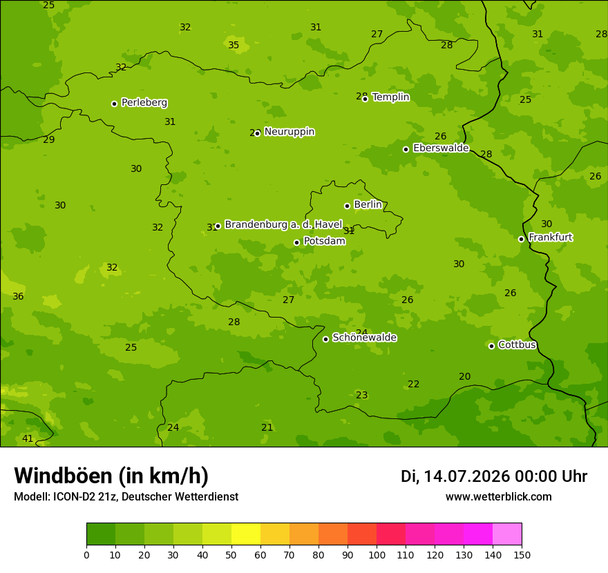 Maximale Windböen