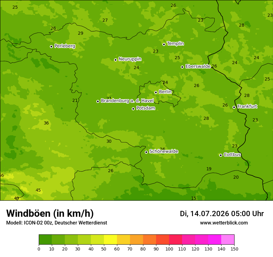 Maximale Windböen