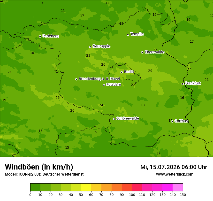Maximale Windböen