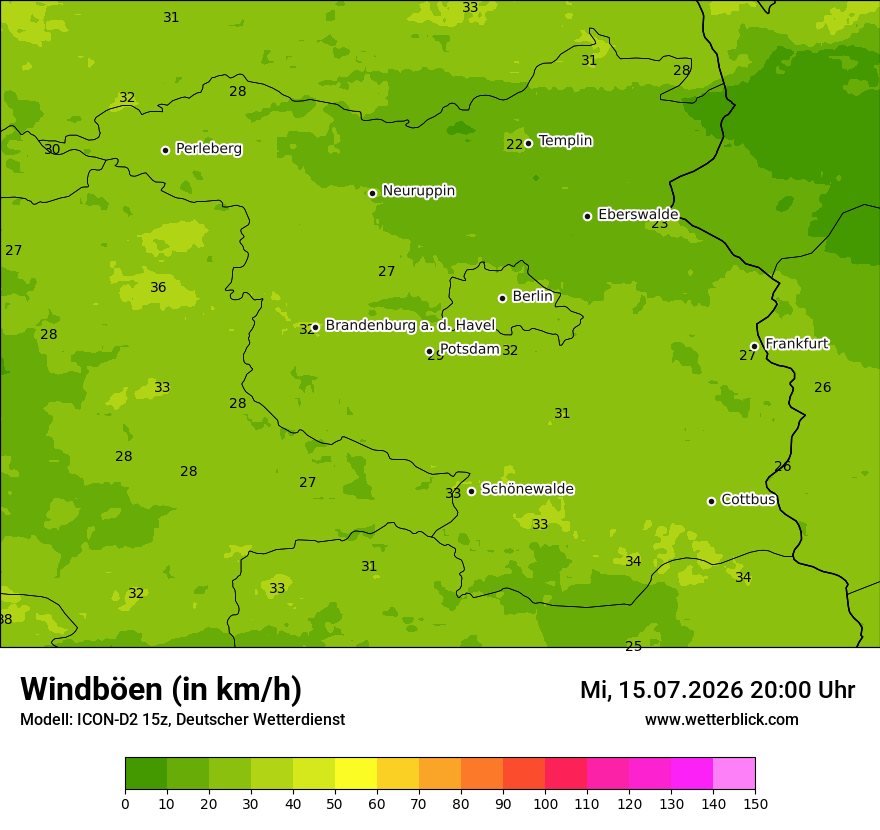 Maximale Windböen