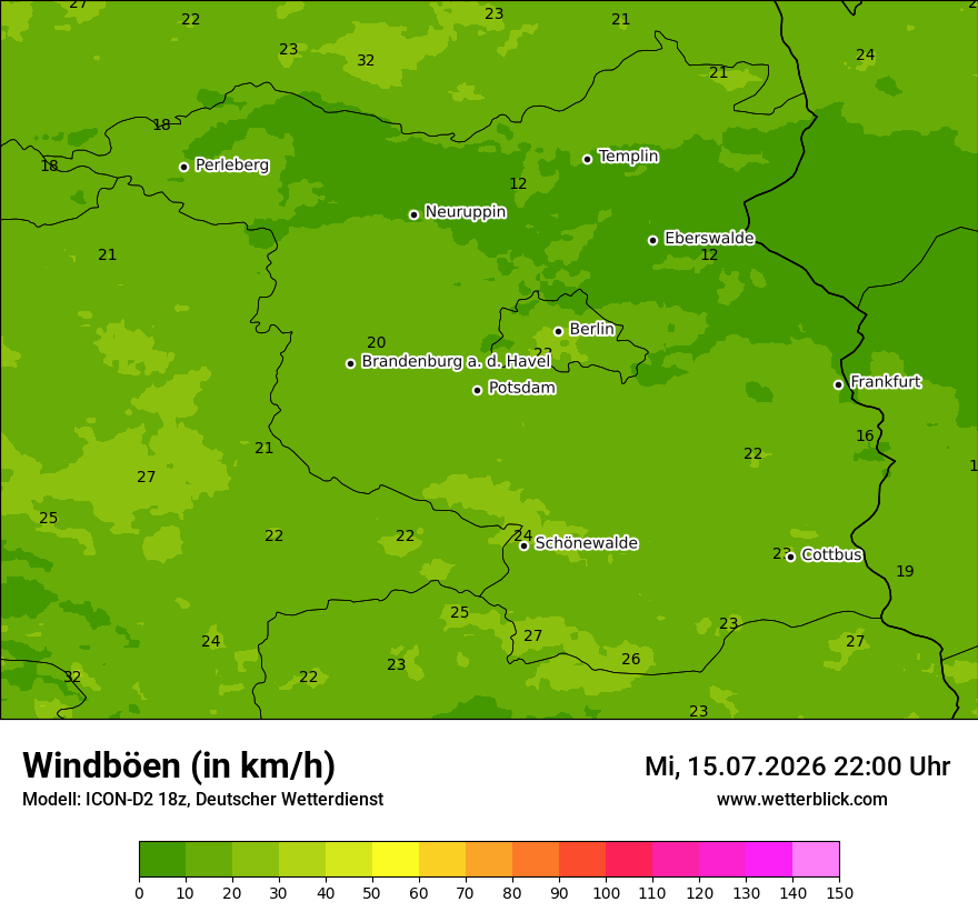 Maximale Windböen