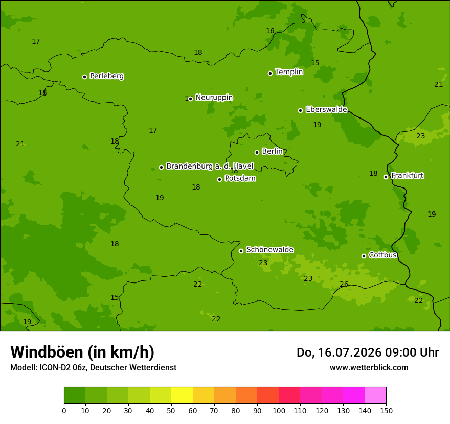 Maximale Windböen