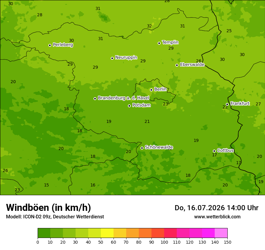 Maximale Windböen