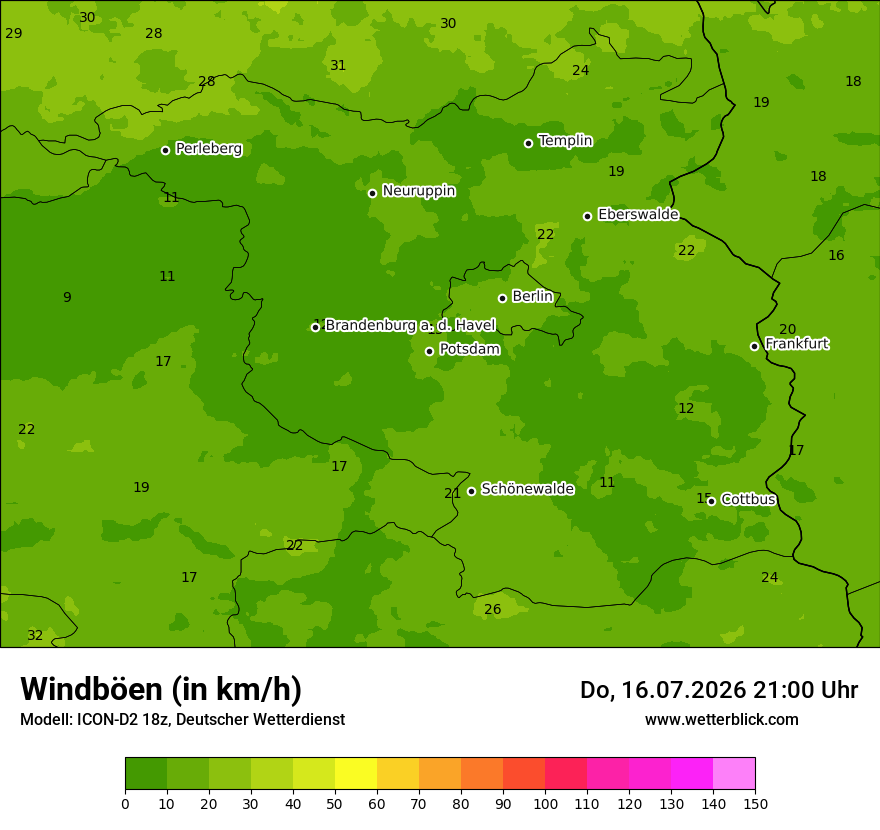 Maximale Windböen