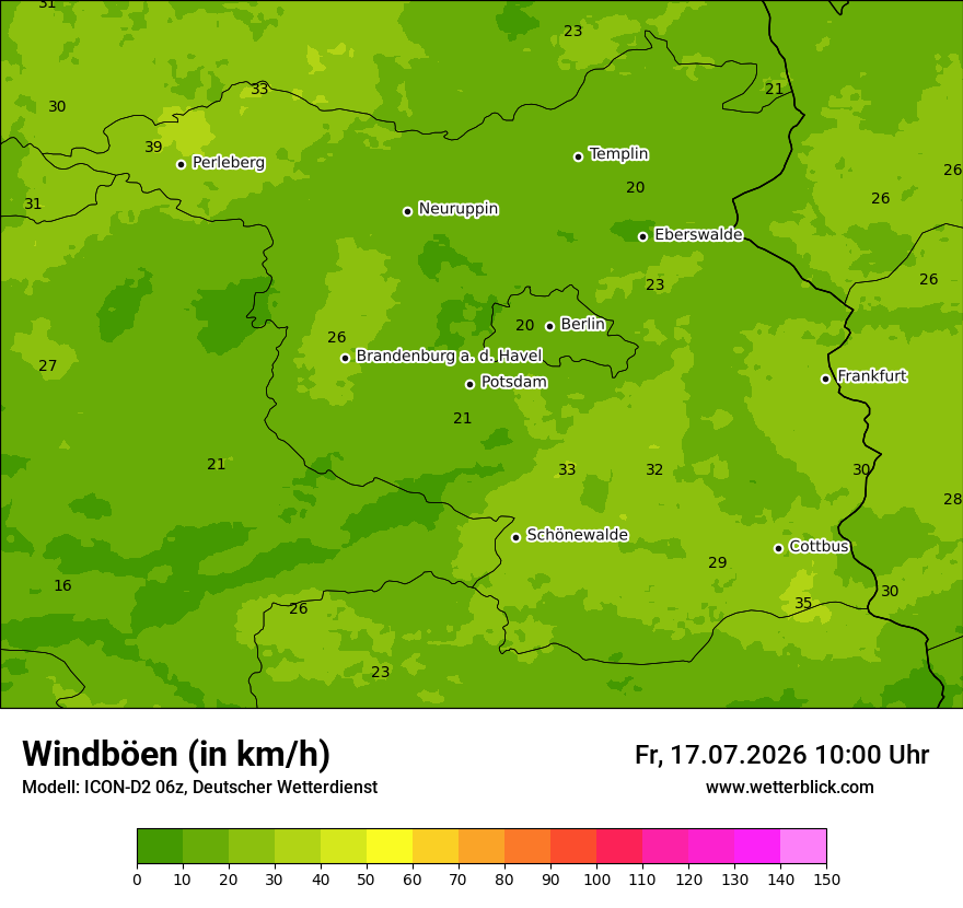 Maximale Windböen