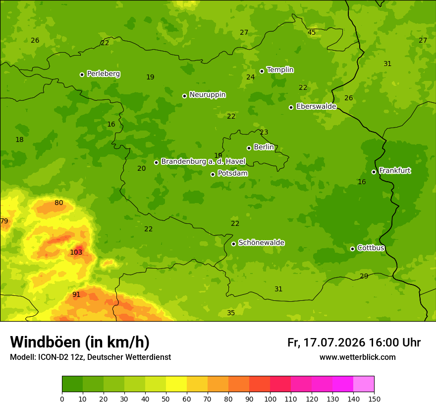 Maximale Windböen