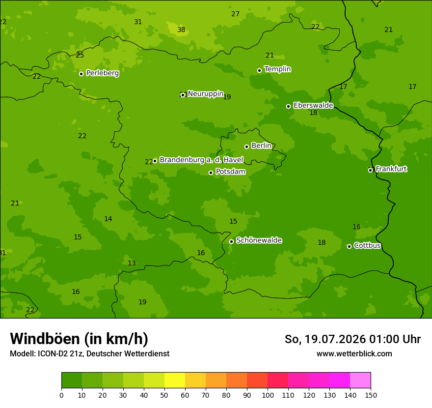 Maximale Windböen