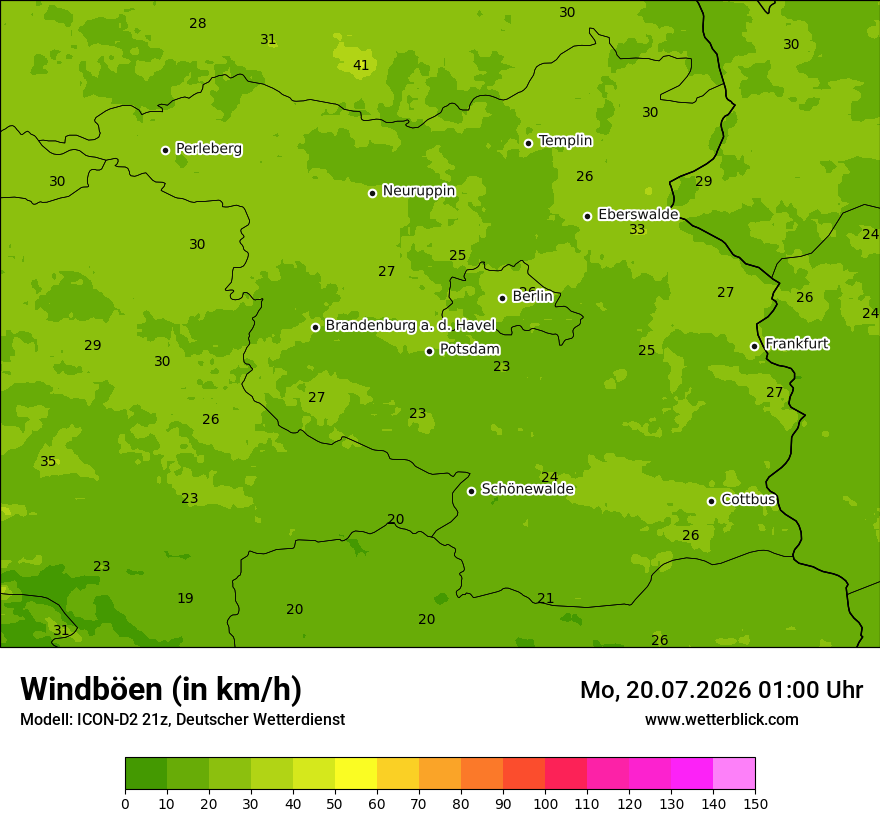 Maximale Windböen