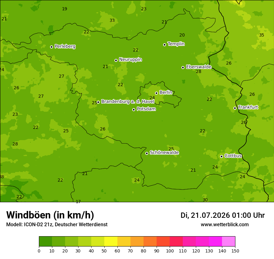 Maximale Windböen