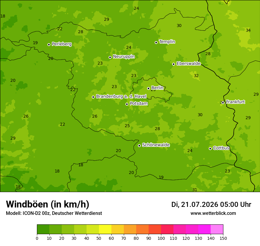 Maximale Windböen