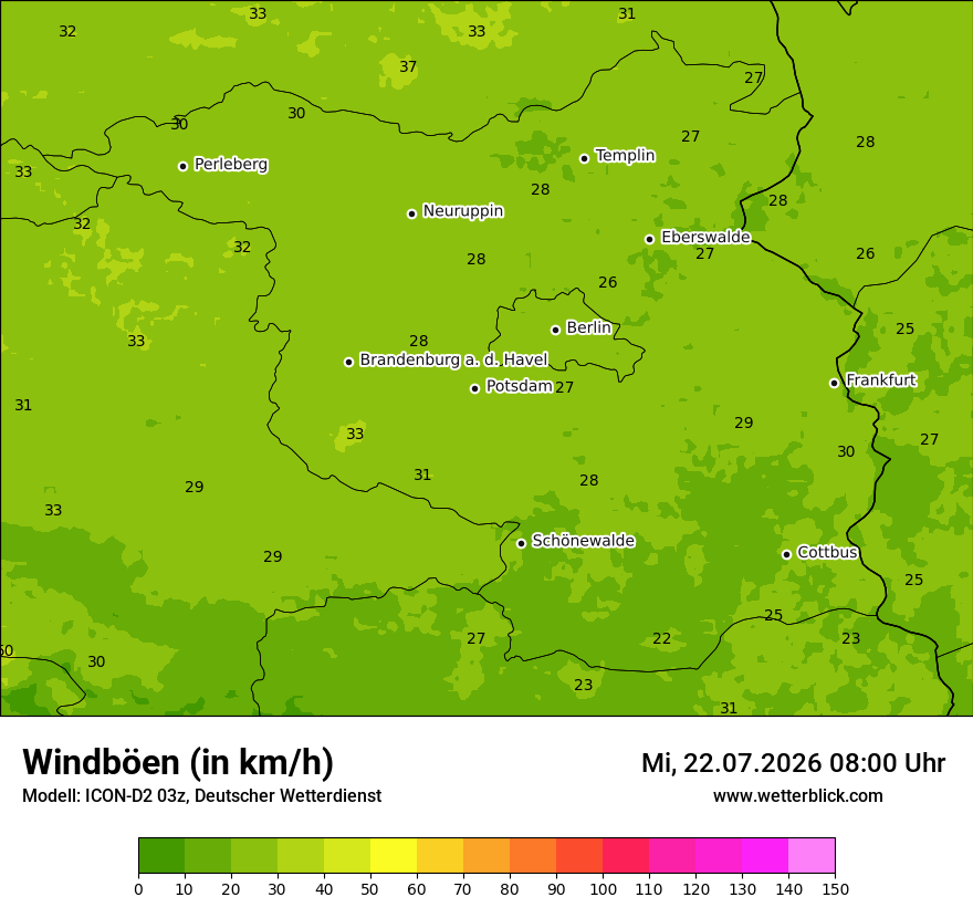 Maximale Windböen
