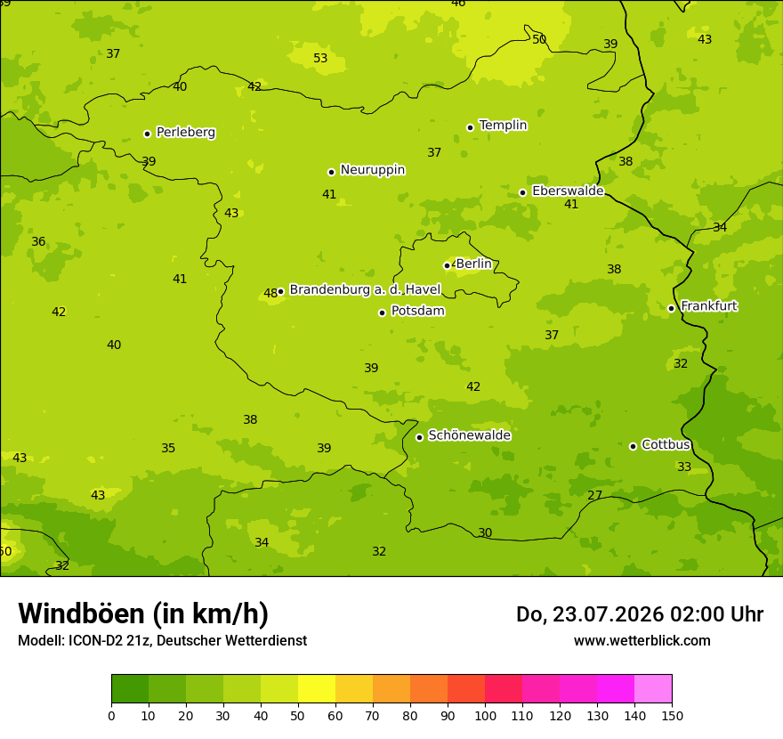 Maximale Windböen