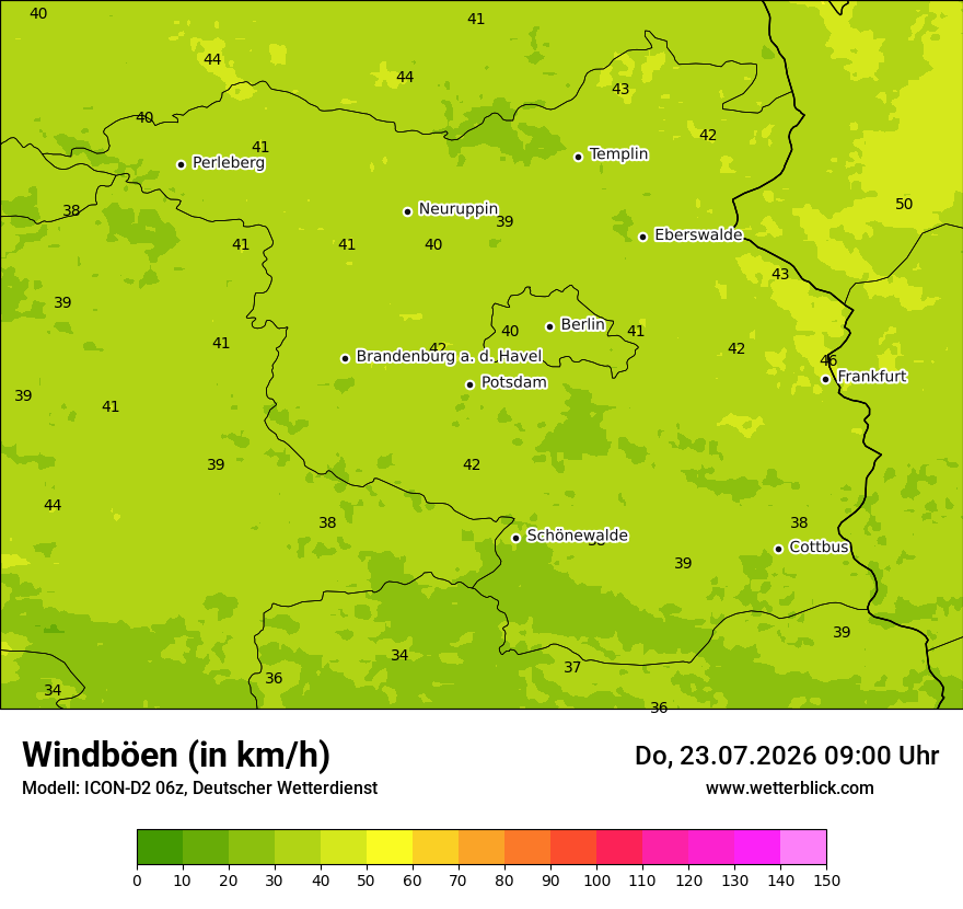 Maximale Windböen