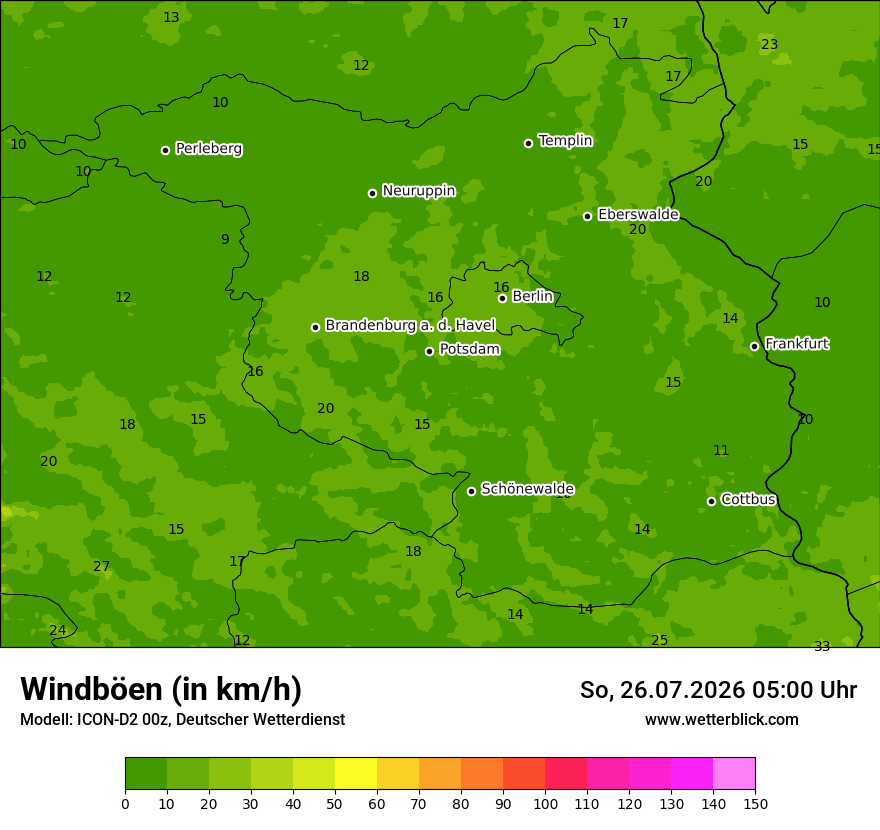 Maximale Windböen